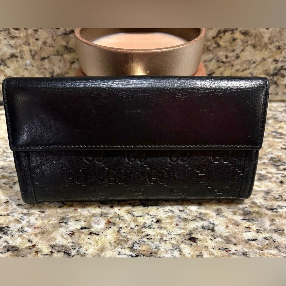 Gucci Black Leather Long Wallet - Picture 2 of 14